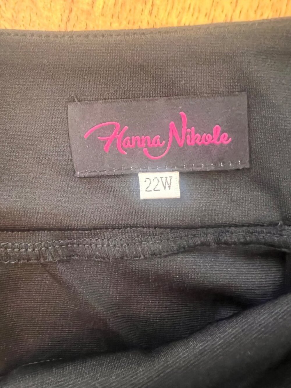 Hanna Nikole Womens Plus Size Black Pencil Skirt 22W Polyester Spandex Blend - Picture 5 of 7